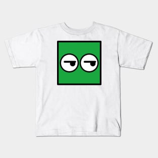 Kubi - the square emoticons – Tsk Tsk, the skeptical face Kids T-Shirt